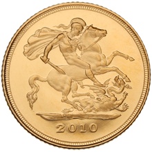 2010 Proof Gold Half Sovereign Boxed