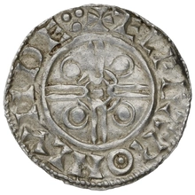 1016-1035 Cnut Silver Penny Hammered Pointed Helmet Type London Elfgar