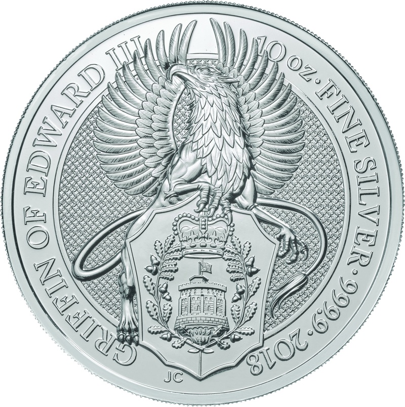 10oz Silver Coin,  The Griffin - Queen's Beast 2018