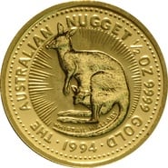 1994 1/2oz Australian Kangaroo Gold Nugget Coin