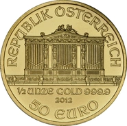2012 1/2oz Austrian Gold Philharmonic Coin
