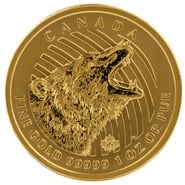 2016 1oz Canadian Roaring Grizzly Gold Coin