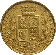1883 Gold Sovereign Coin Queen Victoria Young Head Shield Back Sydney