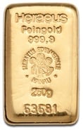 Heraeus 250g Gold Bullion Bar