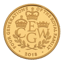 2018 1/4oz Four Generations of Royalty Proof Gold Coin Boxed