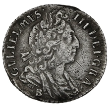 1697B Silver Sixpence Coin William III Bristol Mint