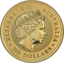 2004 2oz Australian Kangaroo Gold Nugget Coin