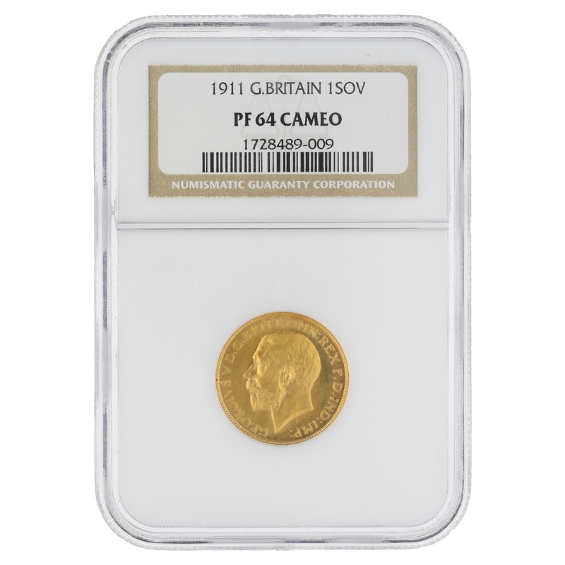 1911 - Gold Proof Sovereign NGC PF64