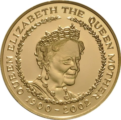 2002 Proof Gold £5 Crown Coin Queen Mother Memorial