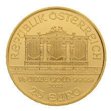 2022 Quarter Ounce Austrian Gold Philharmonic Coin