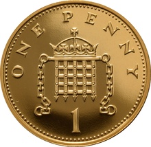 Gold 1p One Penny Piece