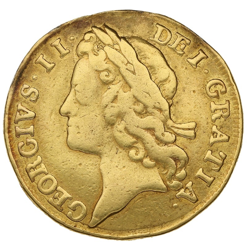 1733 Gold Guinea Coin George II