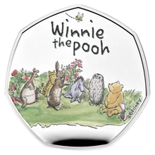 2021 Proof 50p Silver Coin Winnie the Pooh Boxed