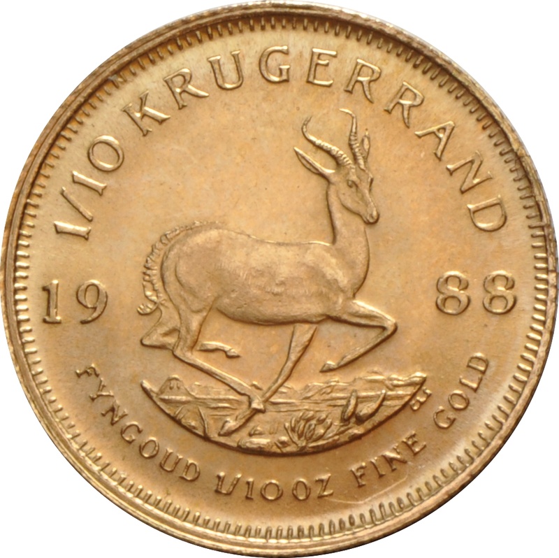 1988 1/10oz Krugerrand Gold Coin