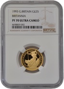 1993 Proof 1/4oz Gold Britannia Coin NGC PF70