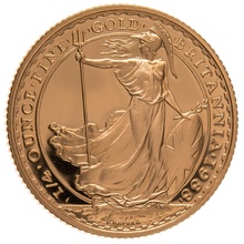 1988 Quarter Ounce Proof Britannia Gold Coin