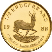 1988 Proof 1/2oz Krugerrand Gold Coin
