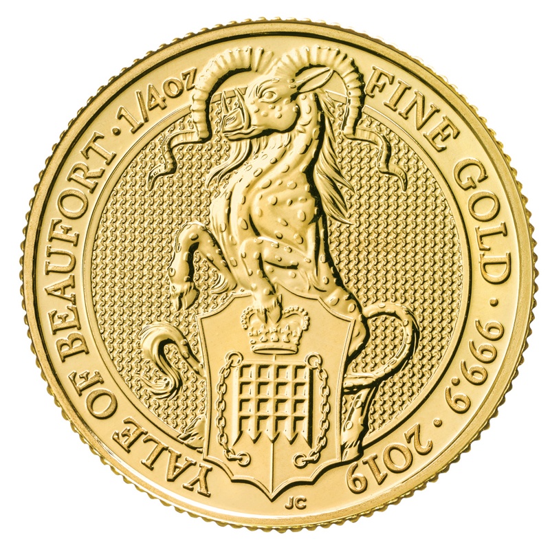 2019 1/4oz Yale of Beaufort Gold Coin Queen's Beasts 
