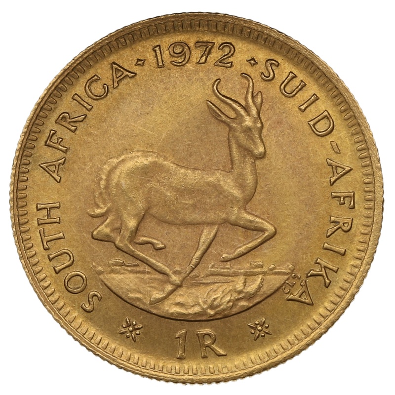 1972 R1 Gold Coin 1 Rand South Africa
