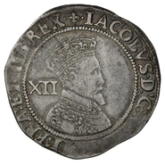 1604-1605 Silver Shilling Coin James I Lis
