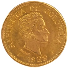 Colombian 5 Pesos Gold Coin
