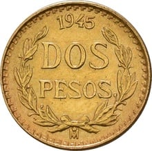 Mexican Dos 2 Pesos Gold Coin
