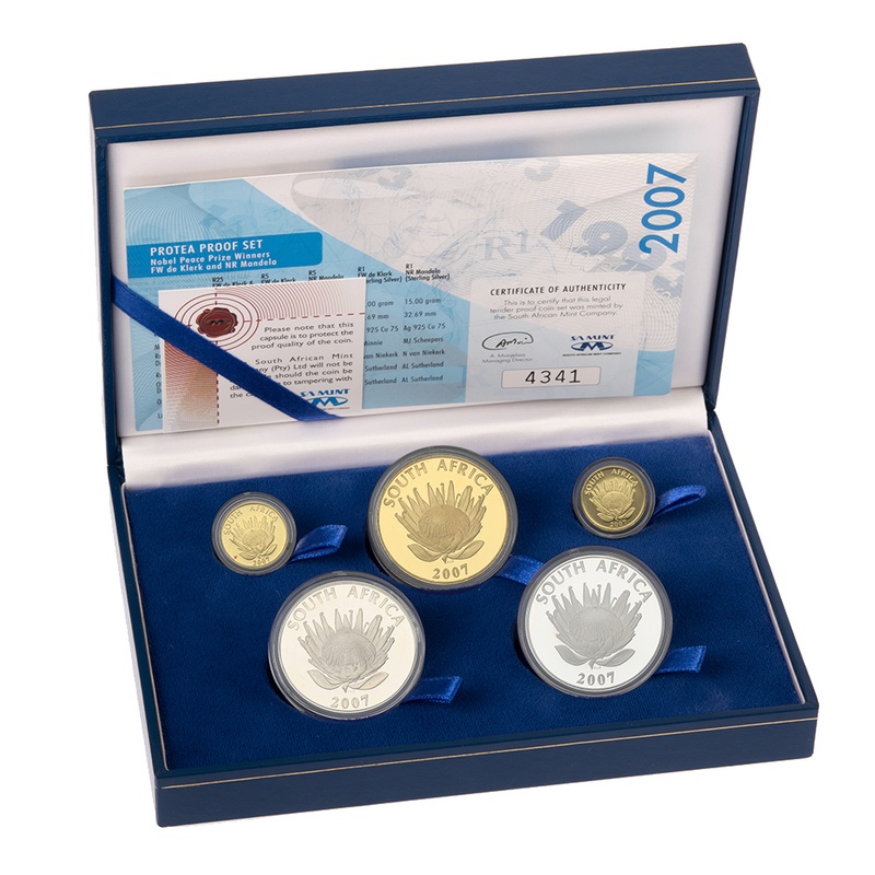 2007 Gold Protea Proof Set Boxed