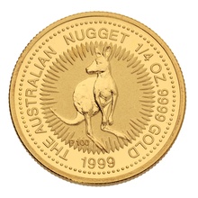 1999 1/4oz Australian Kangaroo Gold Nugget Coin
