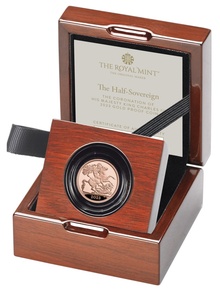 2023 Proof Gold Half Sovereign King Charles III Coronation Boxed