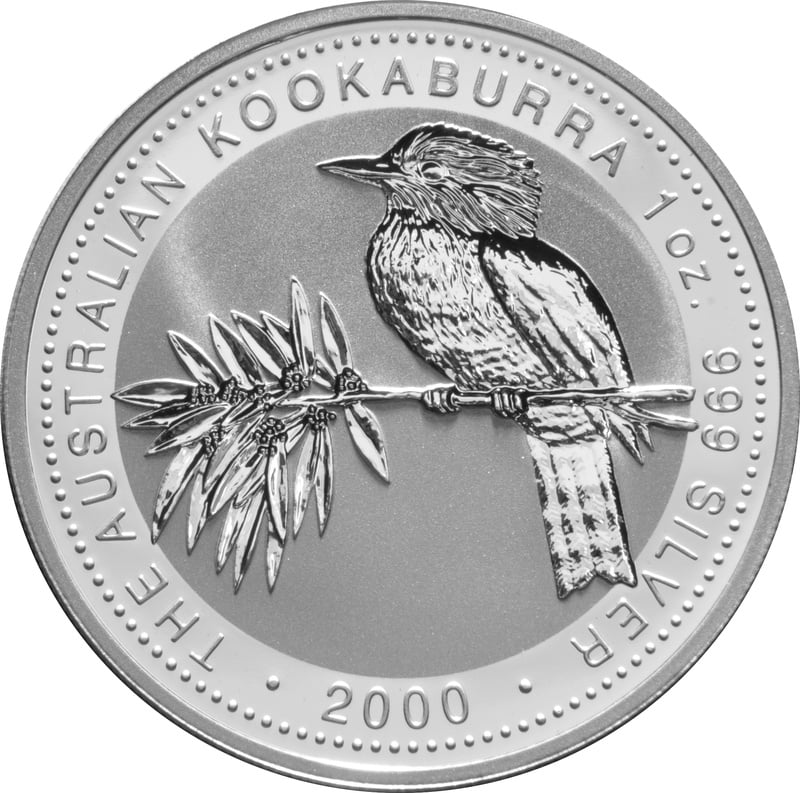 2000 Australian Kookaburra Silver Coin 1oz 