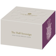 2025 Proof Gold Half Sovereign Coin Boxed
