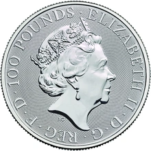 2019 1oz Unicorn of Scotland Platinum Coin Queen's Beasts