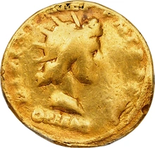 117-138 Gold Aureus Coin Hadrian