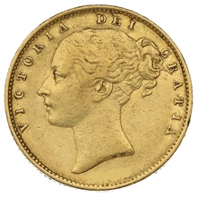 Victoria Young Head Shield Back Gold Sovereign Gift Boxed