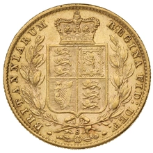1878 Gold Sovereign Coin Queen Victoria Young Head Shield Back Sydney NGC AU53