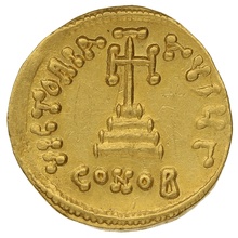 641-668 Gold Solidus Coin Constans II Constantinople