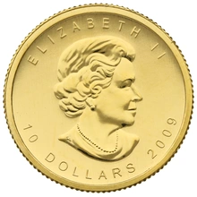 2009 1/4oz Canadian Maple Leaf Gold Coin