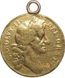1679 Two Guinea Gold Coin Charles II Fine