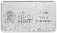 10oz Silver Bar Una and the Lion Minted