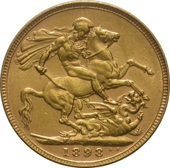 1898 Gold Sovereign Coin Queen Victoria Old Head