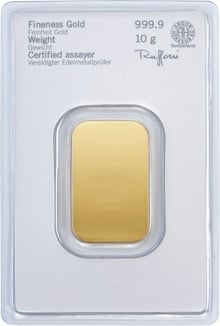 10g Gold Bar Heraeus