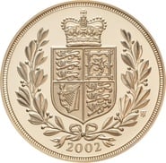 2002 Proof Gold £5 Coin Quintuple Sovereign