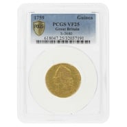 1759 Gold Guinea Coin George II PCGS VF25