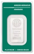 1oz Platinum Bar Argor Heraeus