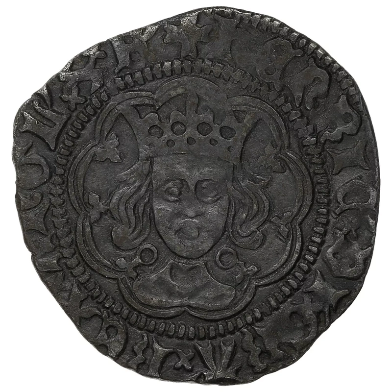 1422-1430 Henry VI Silver Half Groat Twopence Annulet Issue Calais Mint