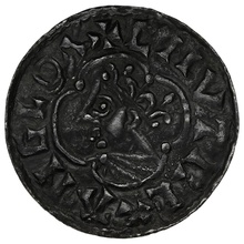 1016-1035 Cnut Silver Penny Hammered Quatrefoil Type Maldon Aefwine