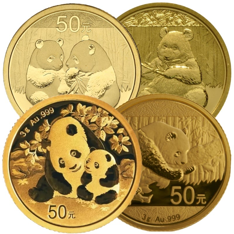 3g Chinese Panda Gold Coin 2016-Present Best Value