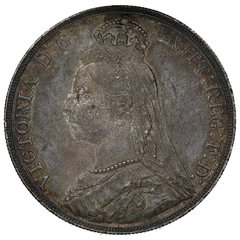 1889 Silver Crown Coin Queen Victoria