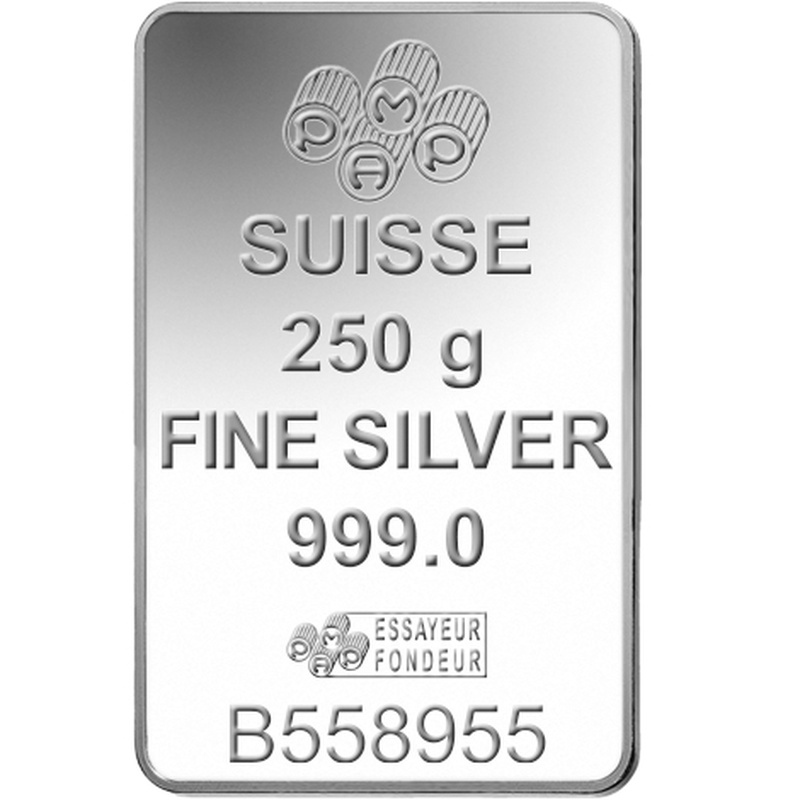 PAMP Lady Fortuna 250 Gram Silver Bar Minted