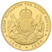 1990 Falkland Islands Elizabeth The Queen Mother 90th Birthday Gold Proof Set Boxed